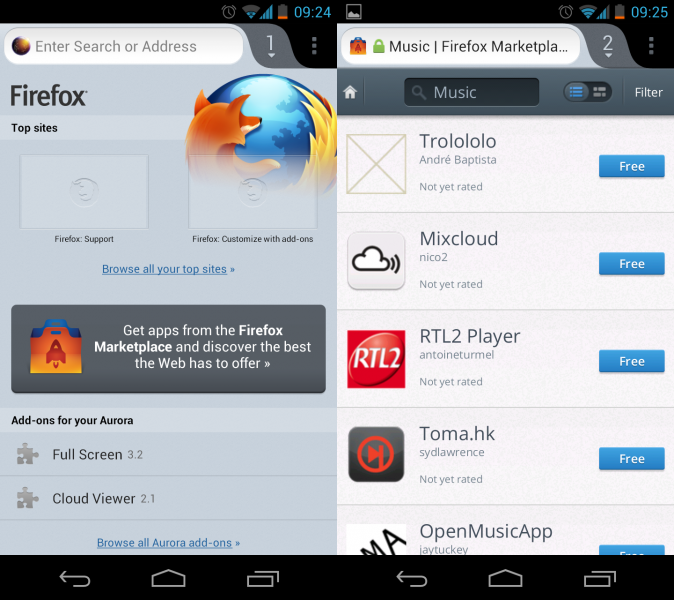  - Mozilla Firefox Marketplace  Android-